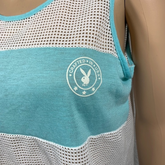 Vintage Playboy Women's Mesh Tank Top - Picture 2 of 7